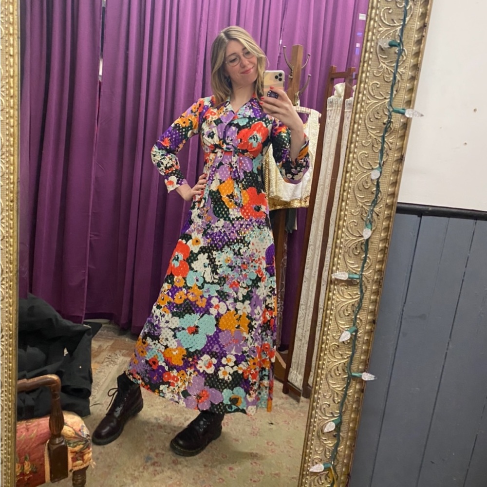 Vintage 60-70s Floral Dress!